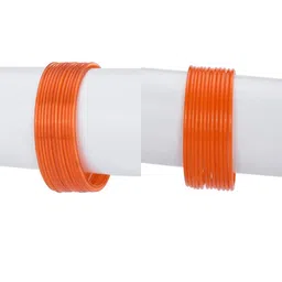 1ST TIME Set Of 24 Orange Alloy Bangles-picture-2