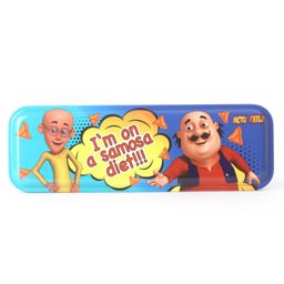 Qips Nickelodeon Motu Patlu Multi Layer Metal Pencil Box - Blue.-11