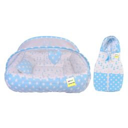 Kwitchy Infant Born Baby Bedding Set for New Born Luxury Cushioned Mattress & Sleeping Bag (0-12 Months) Blue-10