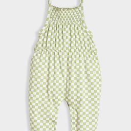 Mi Arcus Peanuts Featuring Sleevless Snoopy Printed & Checked Jumpsuit - Green-picture-15