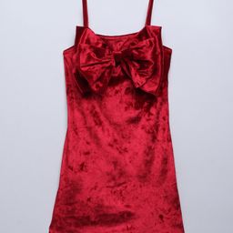 Taffykids Sleeveless Bow Detailed A Line Party Dress - Red-image-24