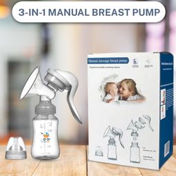 Sun & Shine 3 in 1 Manual Breast Pump for Feeding Mothers | New Mom Essentials | 150 ml | With Nipple, Cap & Milk Storage Bottle| BPA Free And Eco-Friendly | Comfortable & Soft Suction-image-10