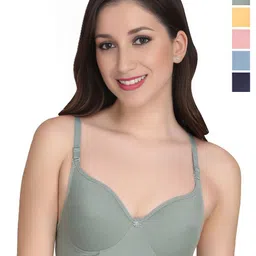 Liigne Women Pack Of 5 Full Coverage Lightly Padded Bra-image-143
