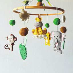 BABBLE WRAP Infants Hand Stitch Nursery Musical Cot Mobile Arm Battery Operated Music Box-33
