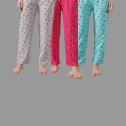 fit n fame Women Women Pack Of 3 Printed Cotton Pyjama-picture-17