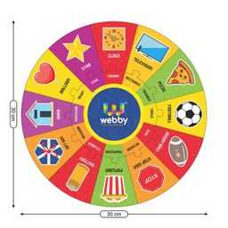 Lattice Shapes Wooden Round Jigsaw Floor Puzzle 13 Pieces image 4