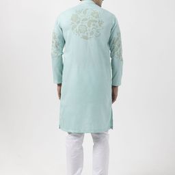 DEVOILER Men Ethnic Motifs Printed Regular Kurta with Pyjamas image 4