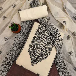 Sidhidata Embroidered Unstitched Dress Material-image-25