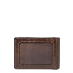 Fossil Men Brown Textured Leather Two Fold Wallet image 2