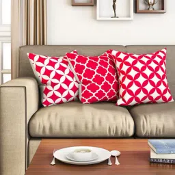 SEJ by Nisha Gupta Pink & White Cushion Covers - Set of 3-41