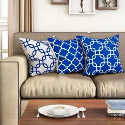 SEJ by Nisha Gupta Blue & White Cushion Covers - Set of 3-47