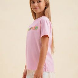 VERO MODA GIRL Orchid Pink Cotton Applique T-Shirt-image-21