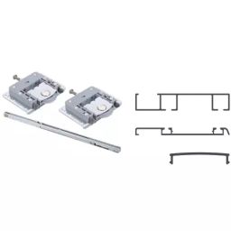 Harrison Wardrobe Fitting Runner Aluminium Silver & Black, 1609 (Set of 2 Pcs)-image-90