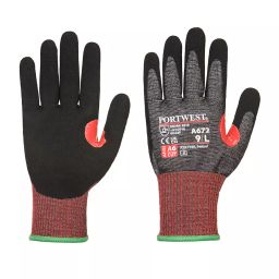 Portwest CS AHR13 Nylon, Glass Fibre, Steel Cut Resistant Gloves Black Color, XXL Size, A672K8RXXL (Pack of 1 Pair)-image-91