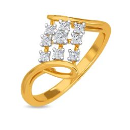 Kisna Diamond & Gold Jewellery Shayna 14k (585) Diamond & Gold Ring For Women-image-67