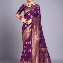 Mitera Ethnic Motifs Art Silk Banarasi Saree-image-37