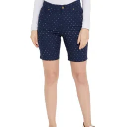 Hypernation Navy Printed Shorts-picture-6