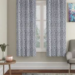 Hosta Homes Grey Polyester Window Blackout Curtain-8