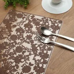 HOSTA HOMES Brown PVC 350 GSM Placemats - Set of 6-image-60