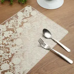 HOSTA HOMES Beige PVC 350 GSM Placemats - Set of 6-image-61
