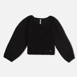 Pepe Jeans Kids Black Solid Full Sleeves Top-picture-35
