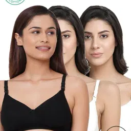 Inner Sense Black & White Full Coverage Maternity Bra - Pack of 3-picture-35