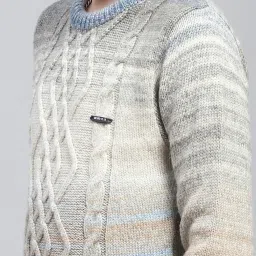 Monte Carlo Boys Multi Colored Wool Blend Self Sweater image 4