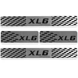 AllExtreme Car Door Foot Step Sill Plate Mirror Finish Silver Stainless Stee Compatible For XL6 (Set of 4)-image-49