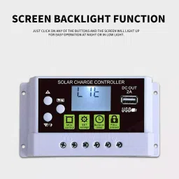 amiciSmart Solar Charge Controller, Intelligent Lithium Battery Regulator for Solar Panel Display image 3