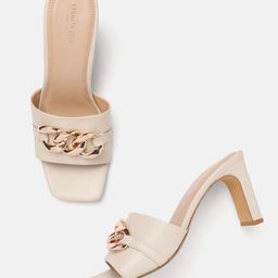 Kenneth Cole Block Heels With Metallic Detail-33