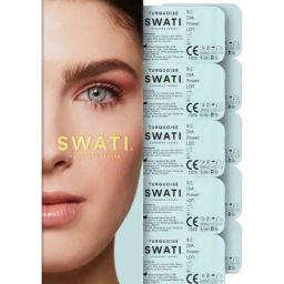 Swati Cosmetics Coloured Contact Lenses - Turquoise (1 Day, Power -1)-image-85
