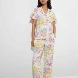 Wunderlove by Westside Multicolour Floral Design Shirt with Pyjamas Set-picture-40