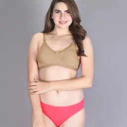 Lux Venus Tan Full Coverage Non-Wired Bra With Adjustable Strap image 4