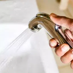 D&B BATHWARE ABS Chrome Finish Health Faucet with 1 m Hose and Holder, DB-TLTHF6615 image 5