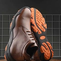 Hitz Men's Tan Derby Boots-image-76