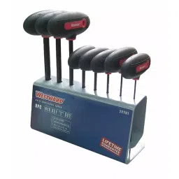 Westward Hex Key Set Alloy Steel Black Oxide Finish T Shape, 2CYD1 (Pack of 8 Pcs)-16