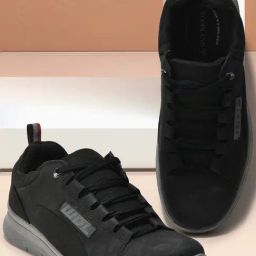 Woodland Men's Black Casual Sneakers-picture-6