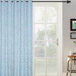 Hosta Homes Blue Polyester Door Blackout Curtain-18