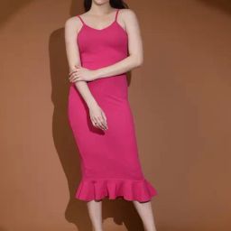 Kotty Pink Relaxed Fit Bodycon Dress-picture-12