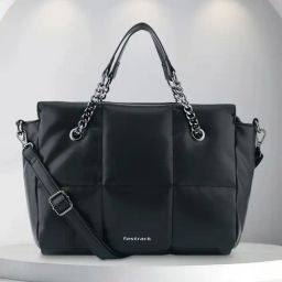 Fastrack Black Textured Medium Shoulder Handbag-image-33