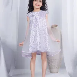 Peppermint Kids Purple Embellished Dress-picture-33