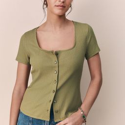 NEXT Scoop Neck Ribbed T-shirt-picture-13