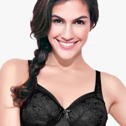 Enamor Black Non Wired Non Padded Full Coverage Bra-image-93