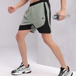 HRX by Hrithik Roshan Men Colourblocked Rapid-Dry Running Shorts-picture-18