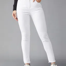 DOLCE CRUDO Women Skinny Fit High-Rise Stretchable Jeans-image-72