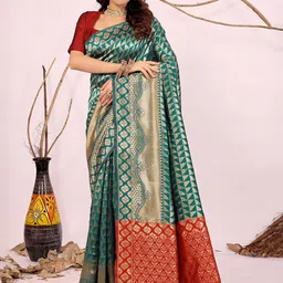 Florence Woven Design Zari Kanjeevaram Saree-picture-9