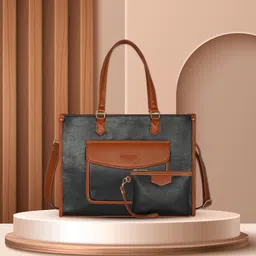 Womanix PU Tote Bag with Applique-41