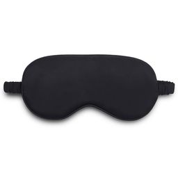 Jenna Silk Plain Sleeping Eye Mask With Cooling Gel - Black-image-81