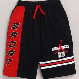 Nottie Planet Basketball Printed Shorts - Navy Blue & Red-image-47