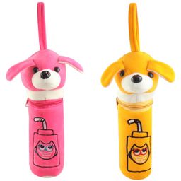 SS Impex Puppy Theme Feeding Bottle Covers Pack Of 2 - Yellow Pink-23